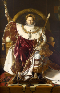 Napoléon Ier sur le trône impérial en costume de sacre, Jean-Auguste Dominique Ingres, 1806