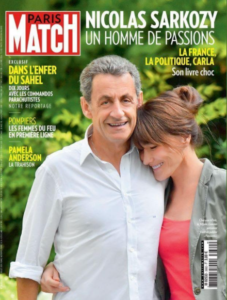 Nicolas Sarkozy et Carla Bruni en couverture de Paris-Match, 2019